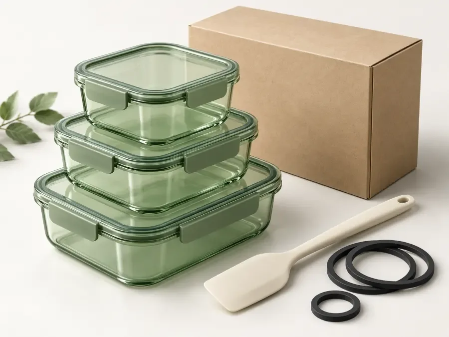 Plast, gummi og emballage — 3D kategori illustration
